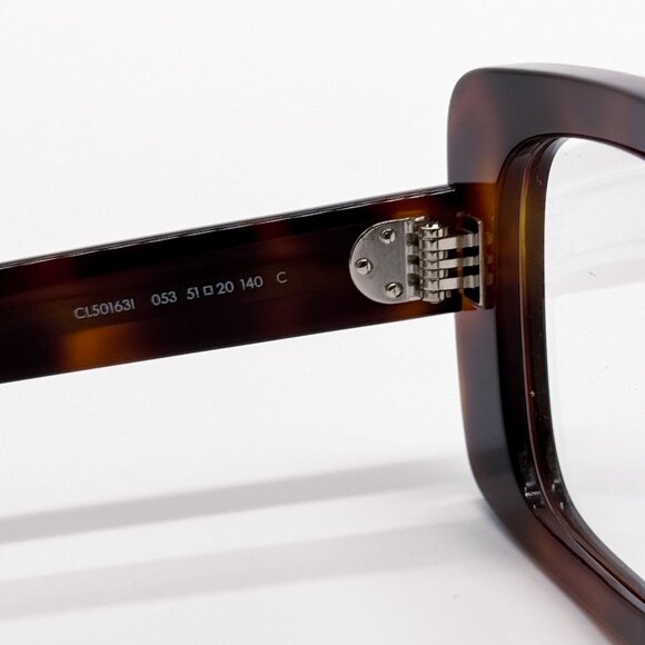 NEW CL50163I 053, SQUARE HAVANA BROWN WOMEN EYEGLASSES CELINE - Picture 8 of 10
